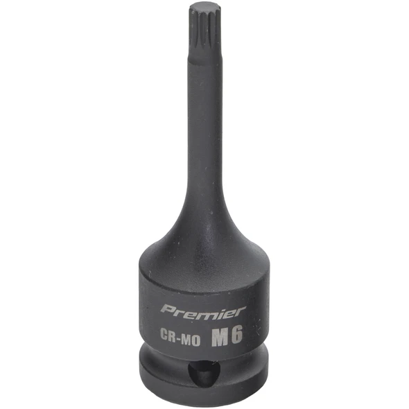 Sealey 1/2"Dr Impact Spline Socket Bit M6 (78mmL)