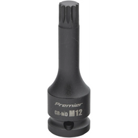 Sealey 1/2"Dr Impact Spline Socket Bit M12 (78mmL)