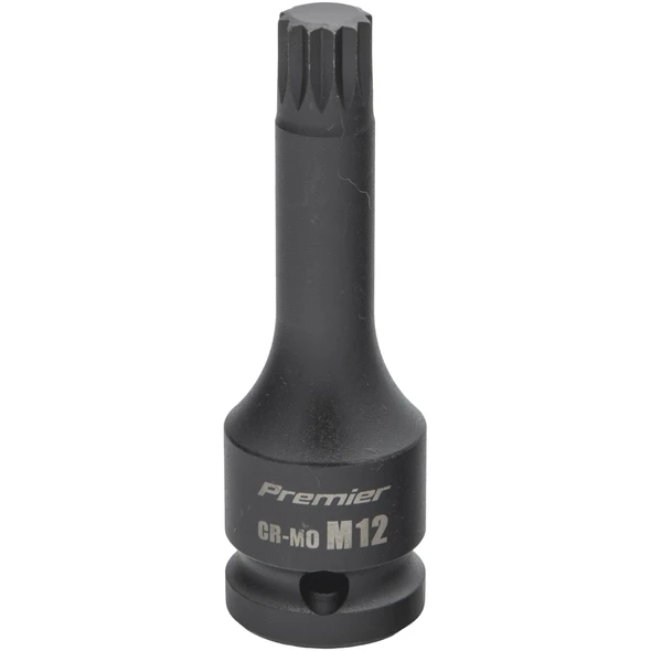 Sealey 1/2"Dr Impact Spline Socket Bit M12 (78mmL)