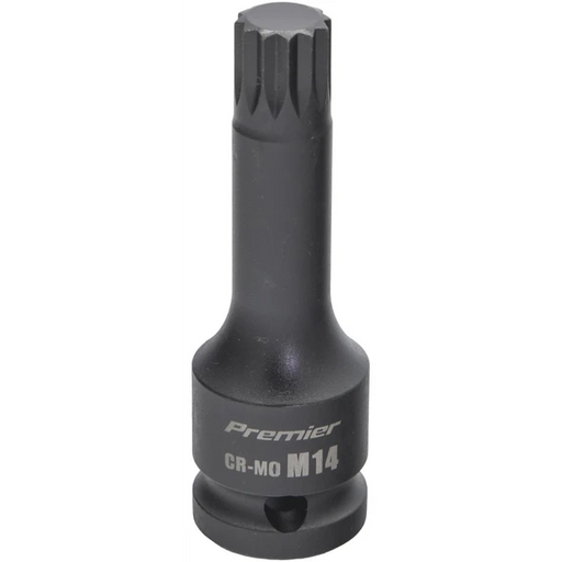 Sealey 1/2"Dr Impact Spline Socket Bit M14 (78mmL)