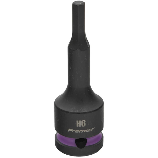 Sealey 1/2"Dr Impact Torx Bit Socket H6 (Violet Coded Ring)