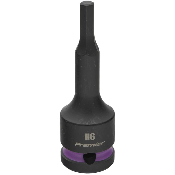 Sealey 1/2"Dr Impact Torx Bit Socket H6 (Violet Coded Ring)