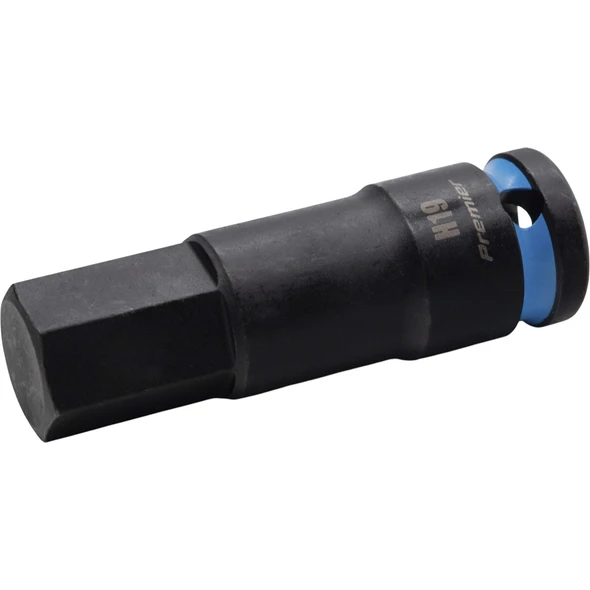 Sealey 1/2"Dr Impact Hex Bit Socket H19 (Cyan)