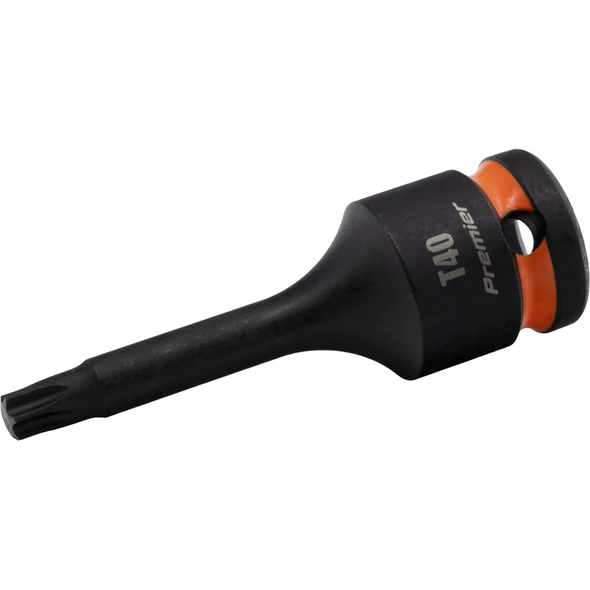 Sealey 1/2"Dr Impact Torx Bit Socket T40 (Orange Coded Ring)