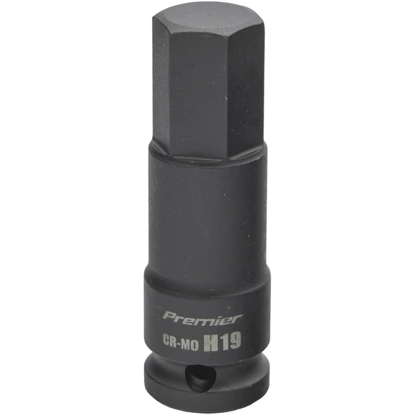 Sealey 1/2"Dr Impact Hex Socket Bit H19 (78mmL)