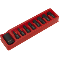 Sealey Impact Spline Bit & Holder Set 9pc 1/2"Sq Drive AK5611