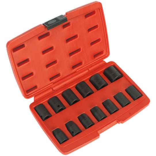 Sealey Impact Socket Set 13pc 1/2"Sq Drive Metric AK5613M Sealey - Town Tools 