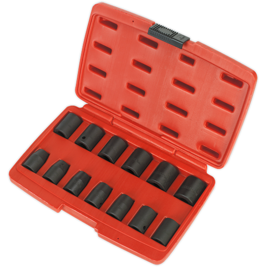 Sealey Impact Socket Set 13pc 1/2"Sq Drive Metric AK5613M Sealey - Town Tools 