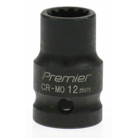 Sealey Impact socket 12mm 1/2"dr 'total drive'