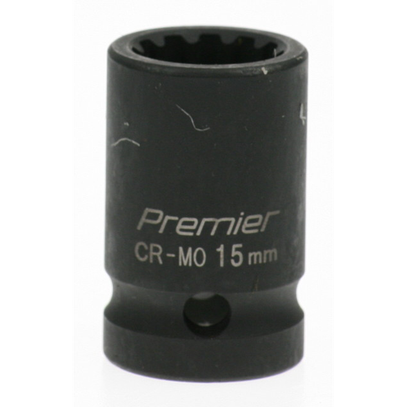 Sealey Impact socket 15mm 1/2"dr 'total drive'