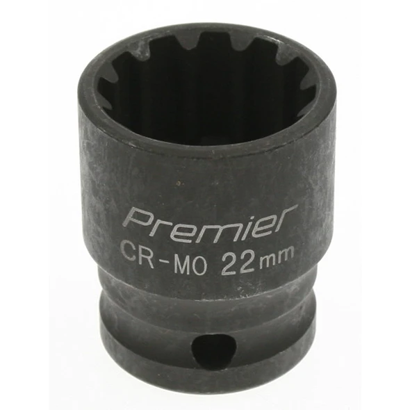 Sealey Impact socket 22mm 1/2"dr 'total drive'
