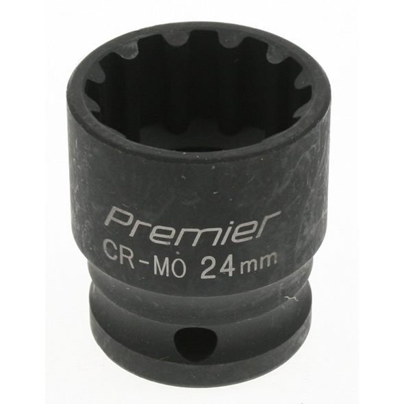 Sealey Impact socket 24mm 1/2"dr 'total drive'