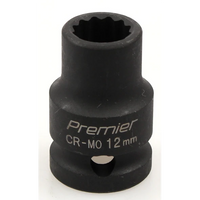 Sealey Impact socket 1/2"dr 12mm (12pt) AK5614M.03