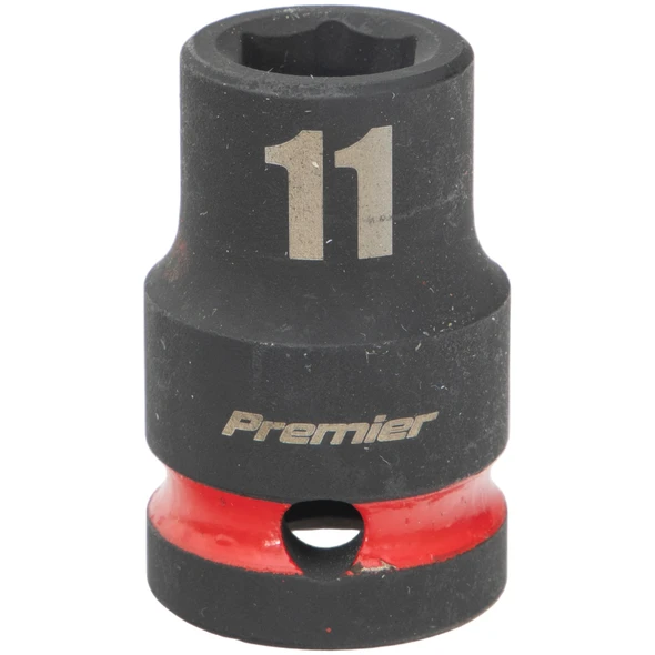Sealey 1/2"Dr Impact Socket 11mm (Red Coded Ring)
