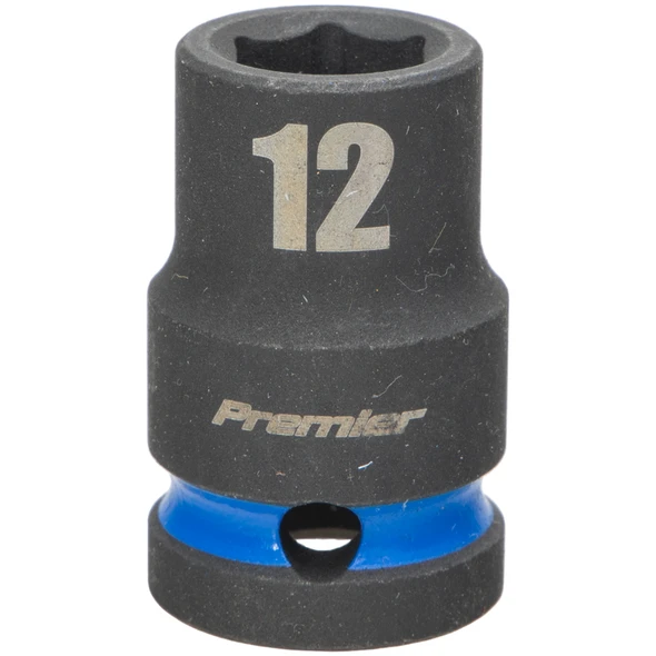 Sealey 1/2"Dr Impact Socket 12mm (Blue Coded Ring)