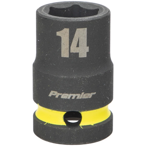 Sealey 1/2"Dr Impact Socket 14mm (Yellow Coded Ring)
