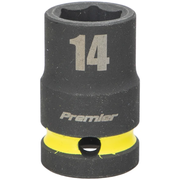 Sealey 1/2"Dr Impact Socket 14mm (Yellow Coded Ring)