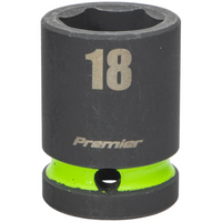 Sealey 1/2"Dr Impact Socket 18mm (Green Coded Ring) AK5617M-09