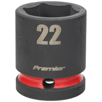 Sealey 1/2"Dr Impact Socket 22mm (Red Coded Ring) AK5617M-12
