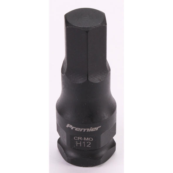 Sealey 3/8"Dr Impact Hex Socket Bit 12mm