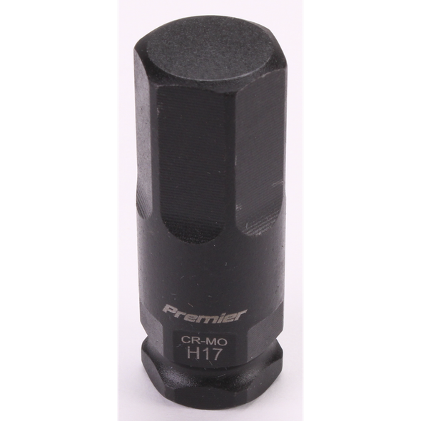 Sealey 3/8"Dr Impact Hex Socket Bit 17mm