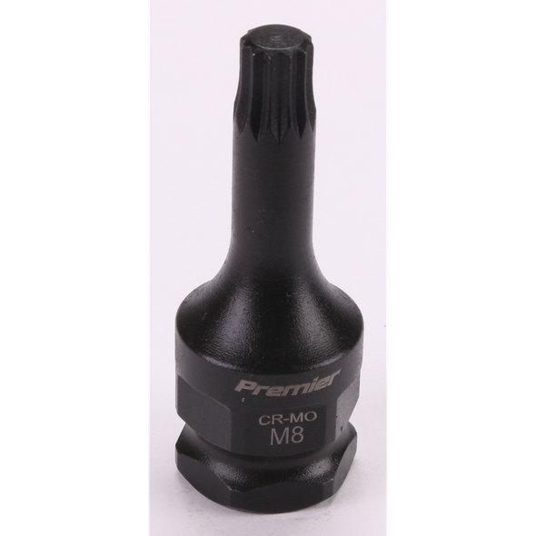 Sealey 3/8"Dr Impact Spline Socket Bit M8