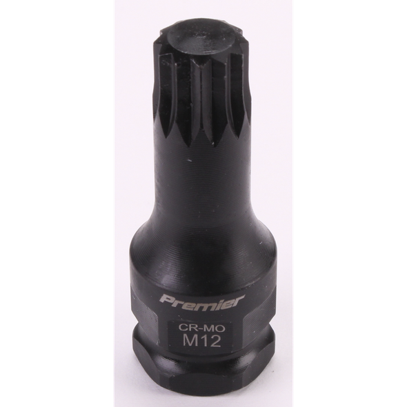 Sealey 3/8"Dr Impact Spline Socket Bit M12