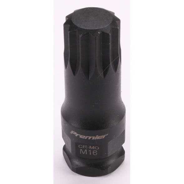 Sealey 3/8"Dr Impact Spline Socket Bit M16