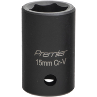 Sealey 1/2"Dr Impact Socket 15mm AK5624M-06