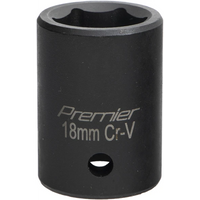 Sealey 1/2"Dr Impact Socket 18mm AK5624M-09