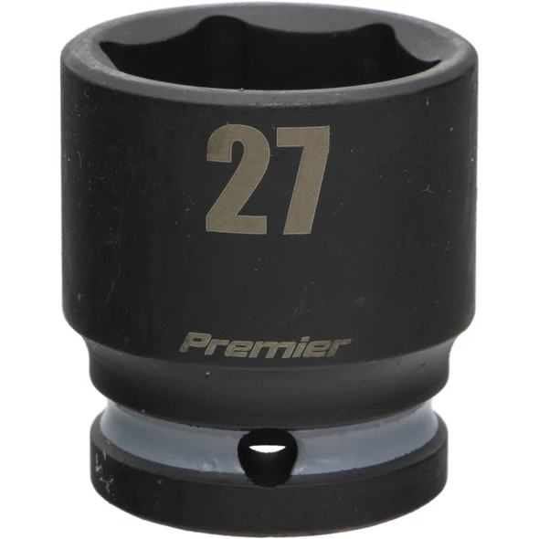 Sealey 1/2"Dr Impact Socket 27mm (Grey Coded Ring)