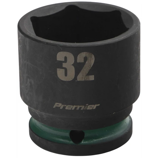 Sealey 1/2"Dr Impact Socket 32mm (Green Coded Ring)
