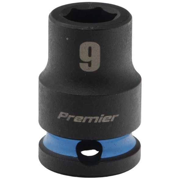 Sealey 3/8"Dr Impact Socket 9mm (Cyan Coded Ring)