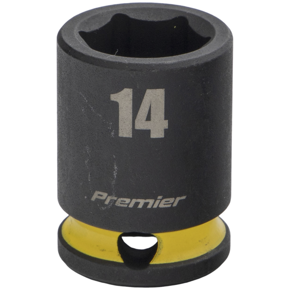 Sealey 3/8"Dr Impact Socket 14mm (Yellow Coded Ring)
