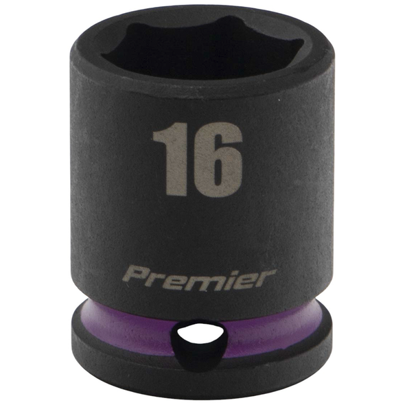 Sealey 3/8"Dr Impact Socket 16mm (Violet Coded Ring)