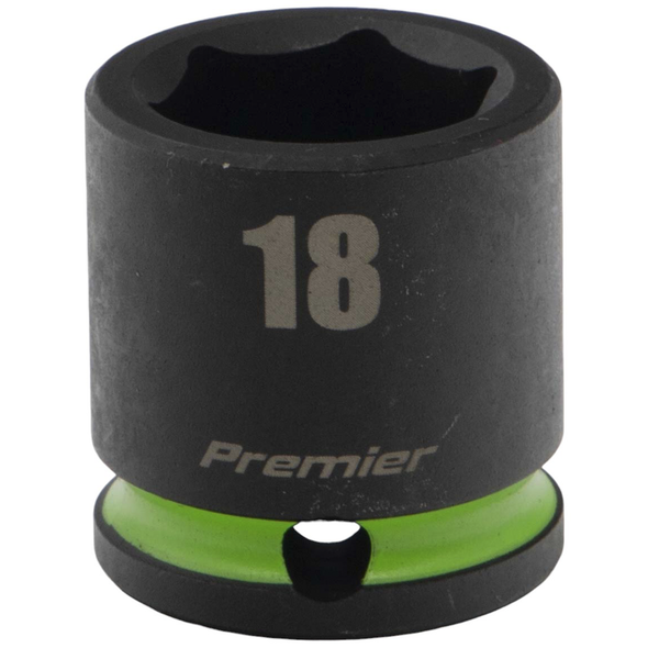 Sealey 3/8"Dr Impact Socket 18mm (Green Coded Ring)