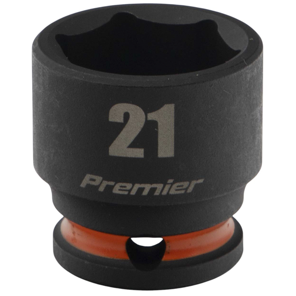 Sealey 3/8"Dr Impact Socket 21mm (Orange Coded Ring)