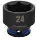 Sealey 3/8"Dr Impact Socket 24mm (Blue Coded Ring)