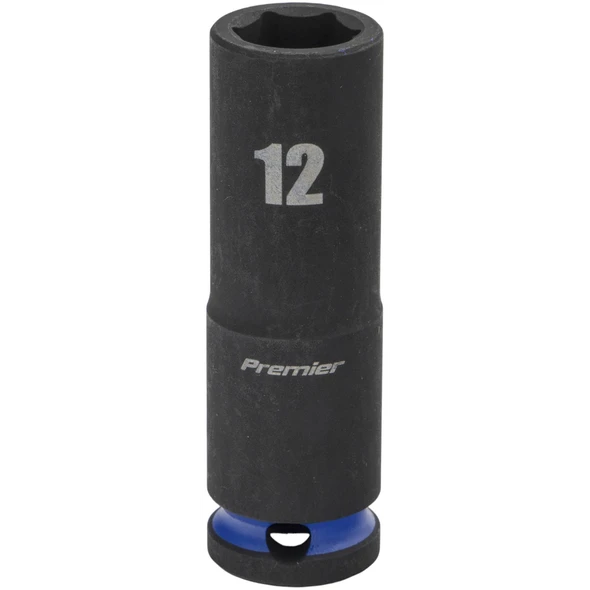 Sealey 3/8"Dr Deep Impact Socket 12mm (Blue Coded Ring)