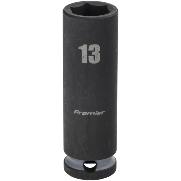 Sealey 3/8"Dr Deep Impact Socket 13mm (Cool Grey Coded Ring)