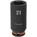 Sealey 3/8"Dr Deep Impact Socket 21mm (Orange Coded Ring)