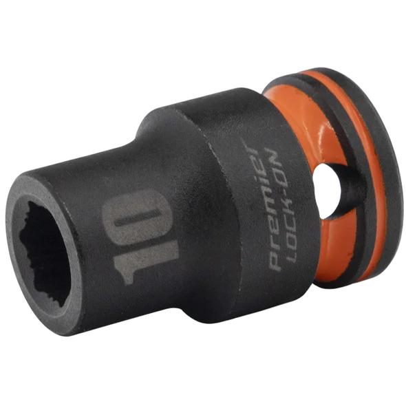 Sealey 1/2"Dr Lock-On Impact Socket 10mm (Orange Coded Ring)