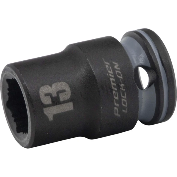 Sealey 1/2"Dr Lock-On Impact Socket 13mm (Grey Coded Ring)