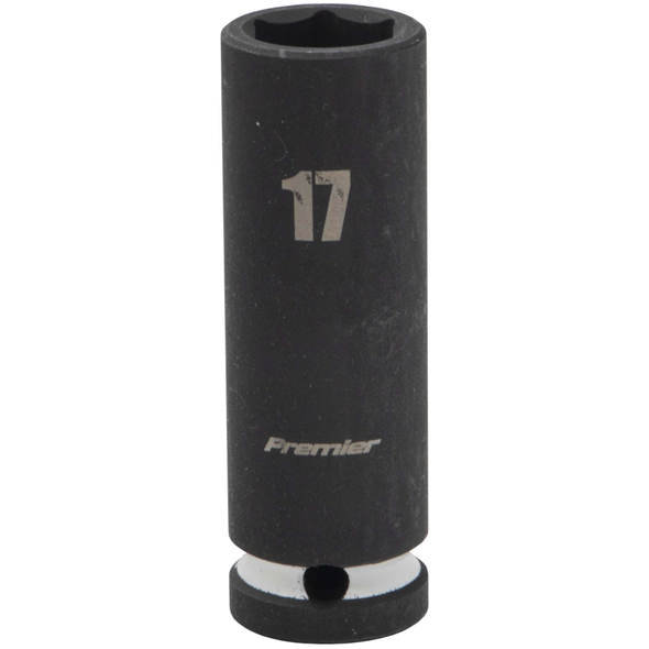 Sealey 1/2"Dr Deep Impact Socket 17mm (White Coded Ring)