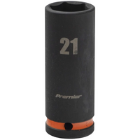 Sealey 1/2"Dr Deep Impact Socket 21mm (Orange Coded Ring) AK5818M-11
