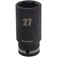 Sealey 1/2"Dr Deep Impact Socket 27mm (Grey Coded Ring) AK5818M-14