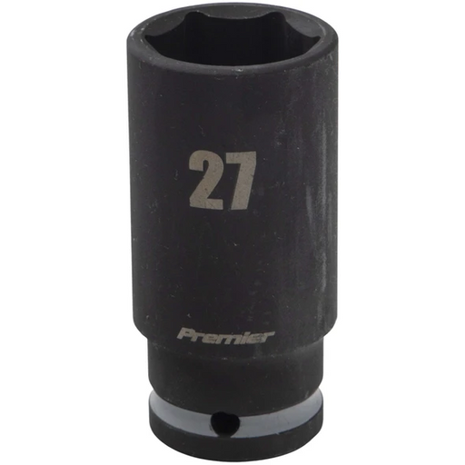 Sealey 1/2"Dr Deep Impact Socket 27mm (Grey Coded Ring)