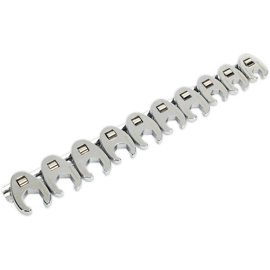 Sealey Crow's Foot Spanner Set 10pc 3/8"Sq Drive Metric AK598 Sealey - Town Tools 