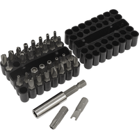 Sealey Security Bit & Magnetic Adaptor Set 33pc AK614