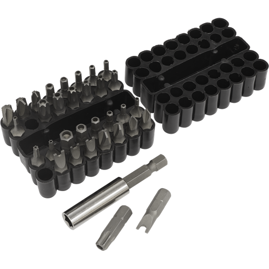 Sealey Security Bit & Magnetic Adaptor Set 33pc AK614 Sealey - Town Tools 